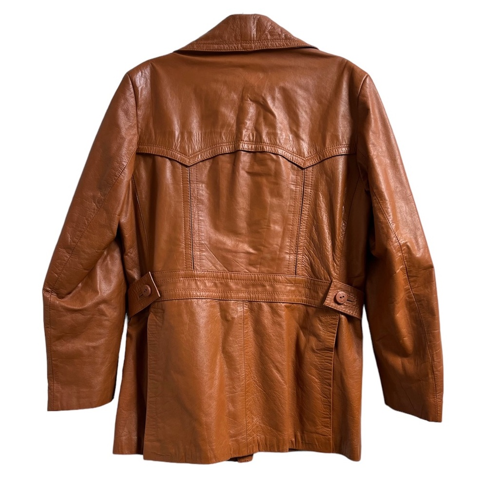 Vintage Wilsons Leather Cognac 1970's Jacket - Picture 2 of 11